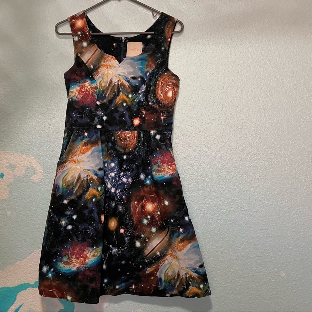 Modcloth Galaxy Print Mini Dress